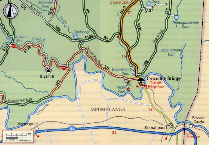 Kruger Map Croc Bridge L 